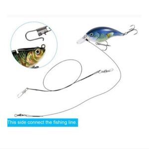 75 pieces steel leaders stainless steel steel leader knotable 24cm long leaders